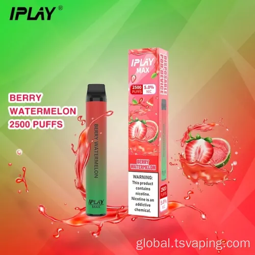 Wholesale Iplay Disposable Vape 2500 Puffs Iplay Original E-Cigarette 2500 Puffs Mesh Coil Vape Factory